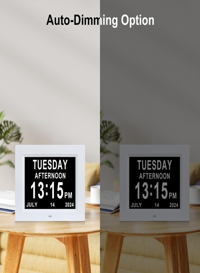 ybest [2020 Upgrade] Extra Large Digital Calendar Day Date Clocks with 12 Alarm Options Non-Abbreviated Day & Month impaired Vision Dementia Clock for Senior Elderly - Image 5